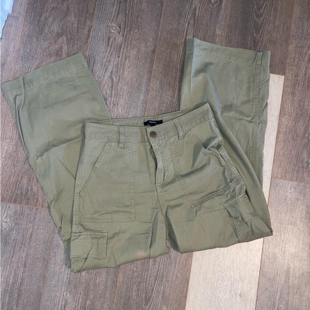 Forever 21 Olive Wide Leg Pants